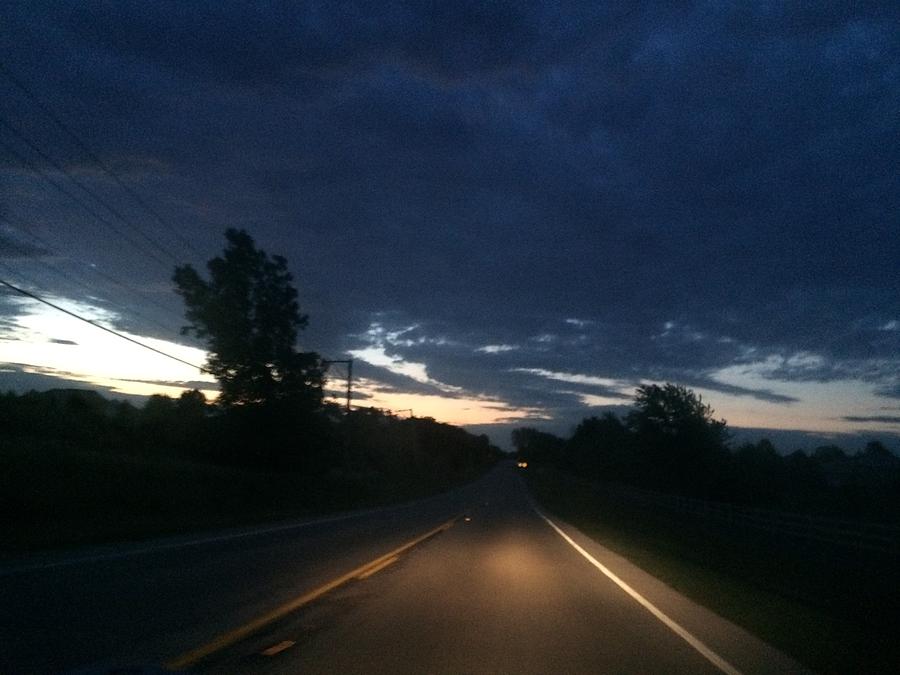 Early morning drive Photograph by Samantha Lusby

